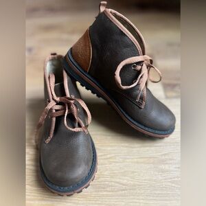 UMI Leather Lace Up Chukka Ankle Boots Riker Two Tone Youth Size 13